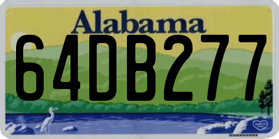 AL license plate 64DB277