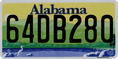 AL license plate 64DB280
