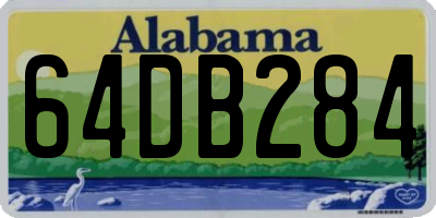 AL license plate 64DB284