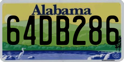 AL license plate 64DB286