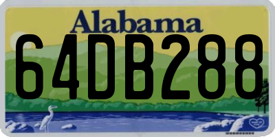 AL license plate 64DB288