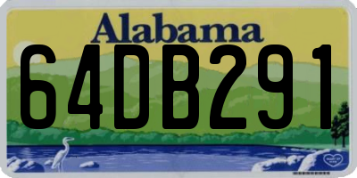 AL license plate 64DB291