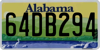 AL license plate 64DB294
