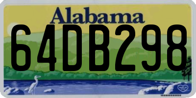 AL license plate 64DB298
