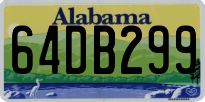 AL license plate 64DB299