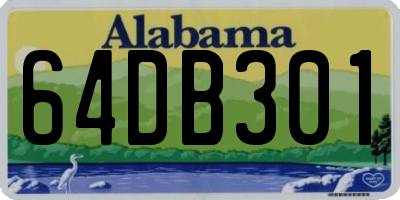 AL license plate 64DB301