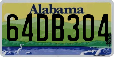 AL license plate 64DB304