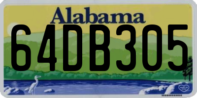 AL license plate 64DB305