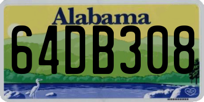 AL license plate 64DB308