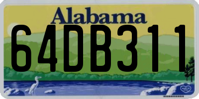 AL license plate 64DB311