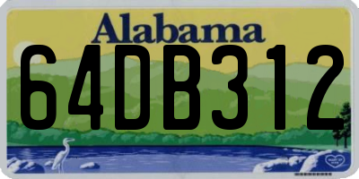 AL license plate 64DB312