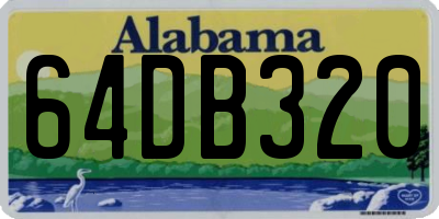AL license plate 64DB320