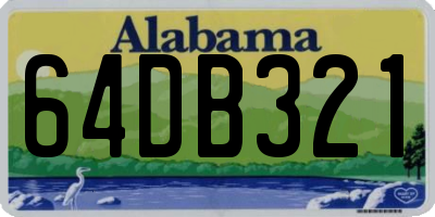AL license plate 64DB321