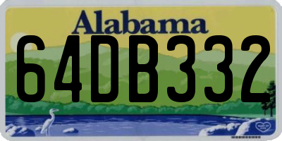 AL license plate 64DB332