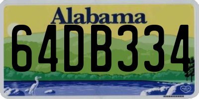 AL license plate 64DB334