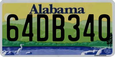 AL license plate 64DB340