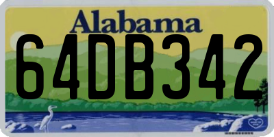 AL license plate 64DB342