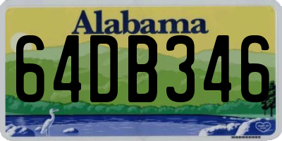 AL license plate 64DB346