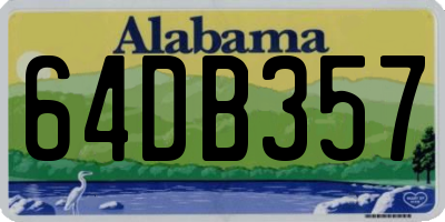 AL license plate 64DB357
