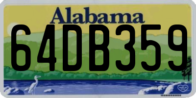 AL license plate 64DB359