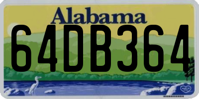 AL license plate 64DB364