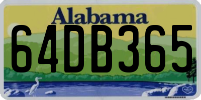 AL license plate 64DB365