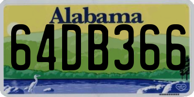 AL license plate 64DB366