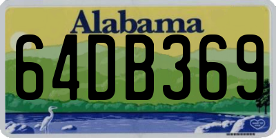 AL license plate 64DB369