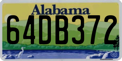 AL license plate 64DB372