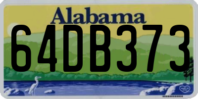 AL license plate 64DB373