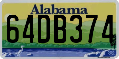 AL license plate 64DB374