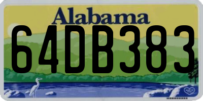AL license plate 64DB383