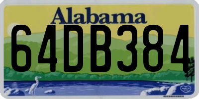 AL license plate 64DB384