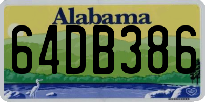 AL license plate 64DB386