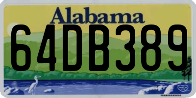 AL license plate 64DB389