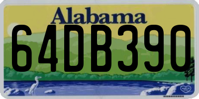 AL license plate 64DB390