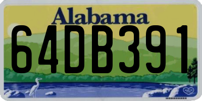 AL license plate 64DB391