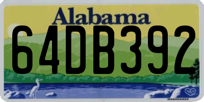 AL license plate 64DB392