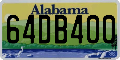 AL license plate 64DB400