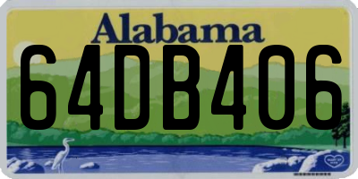 AL license plate 64DB406