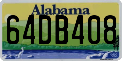 AL license plate 64DB408
