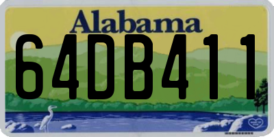AL license plate 64DB411