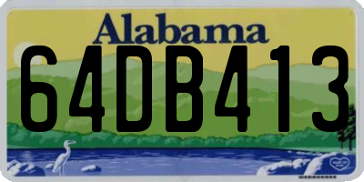 AL license plate 64DB413