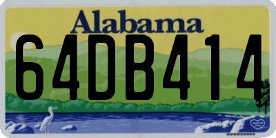 AL license plate 64DB414