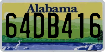 AL license plate 64DB416