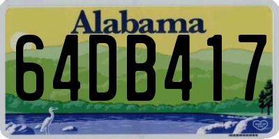 AL license plate 64DB417
