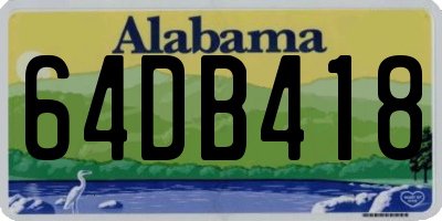 AL license plate 64DB418