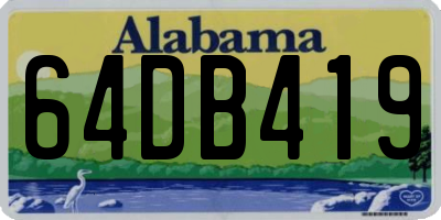 AL license plate 64DB419