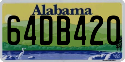 AL license plate 64DB420