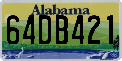AL license plate 64DB421